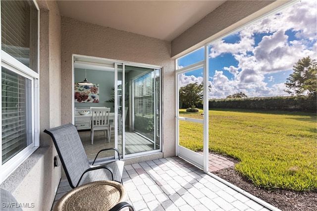 view of sunroom / solarium