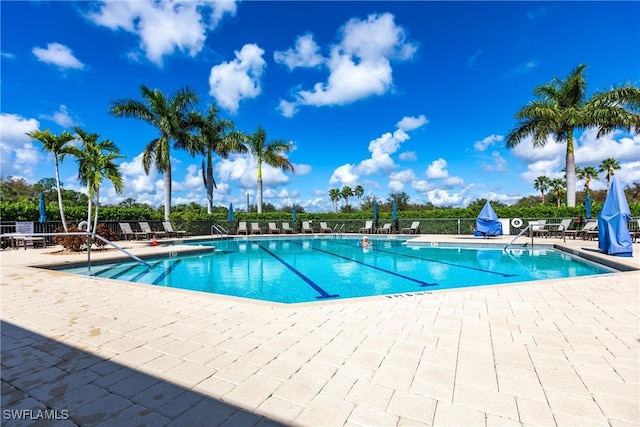 view of pool with a patio