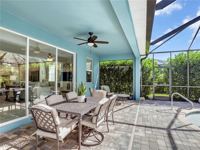 view of sunroom