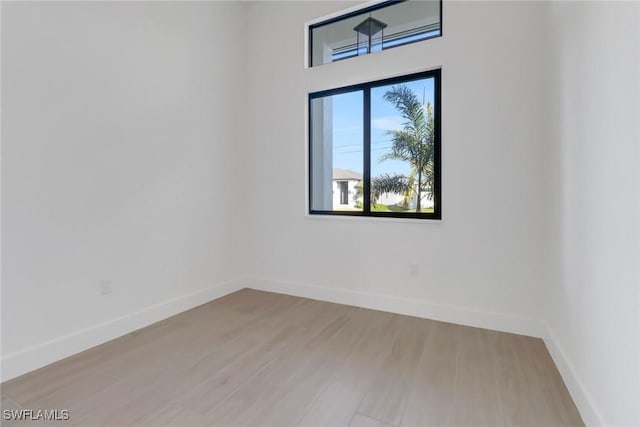 empty room featuring light hardwood / wood-style floors