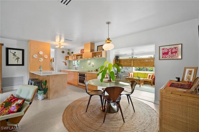 dining area with visible vents