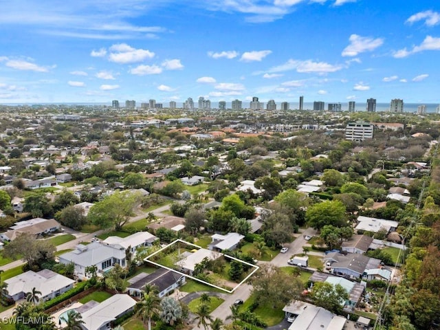 aerial view with a view of city