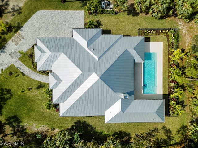 3509 5th Ave SW, Naples, FL 34117 - view from above of property with a pool