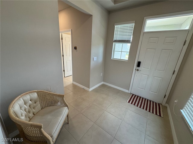 view of tiled foyer