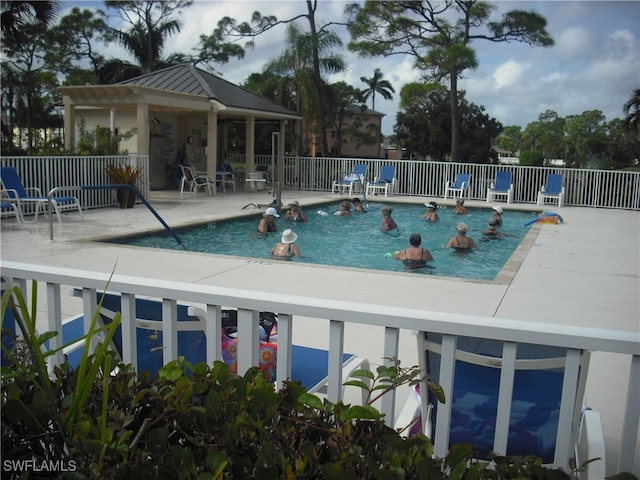 view of pool with a patio