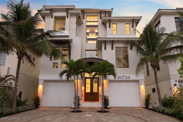 view of front of home featuring a garage