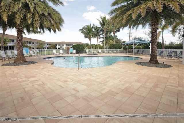 view of pool with a patio area