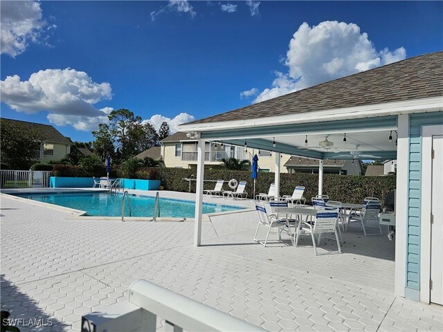 view of pool with a patio