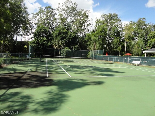 view of tennis court