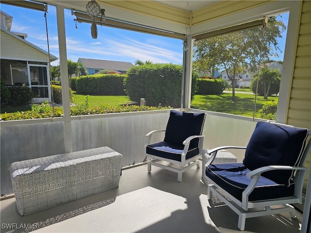 view of sunroom