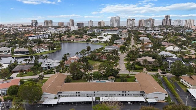 4126 Belair Ln Unit C6, Naples, FL 34103 - aerial view of residential area featuring skyline and a large body of water