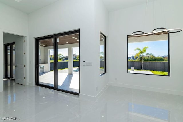 interior space featuring tile patterned flooring