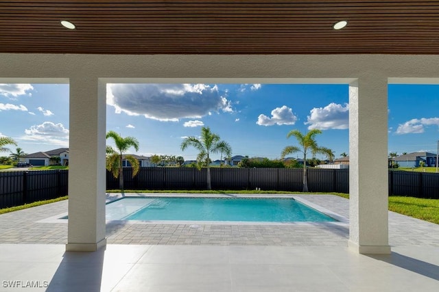 view of pool with a patio area