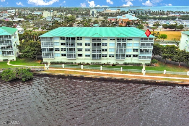 view of property featuring a water view