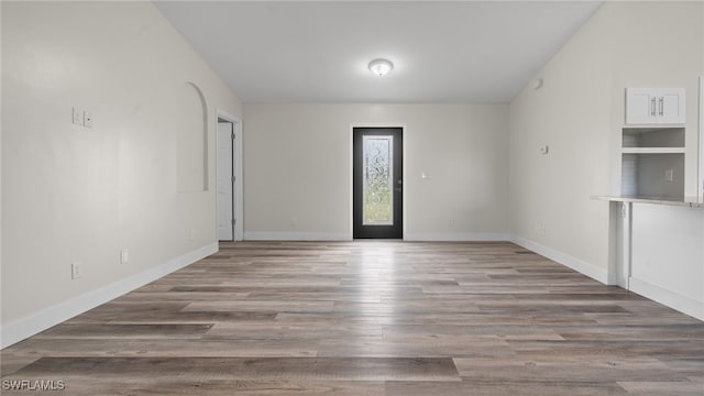 empty room featuring light hardwood / wood-style flooring