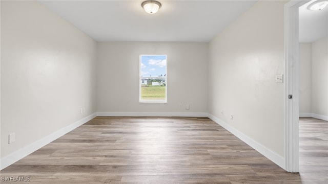 empty room featuring light hardwood / wood-style floors