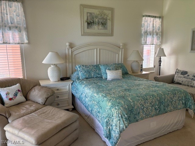 view of carpeted bedroom