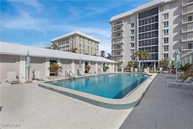 view of pool with a patio area