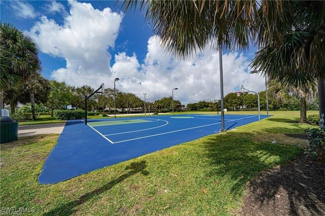 2532 Blackburn Cir, Cape Coral, FL 33991 - view of basketball court featuring community basketball court and a yard