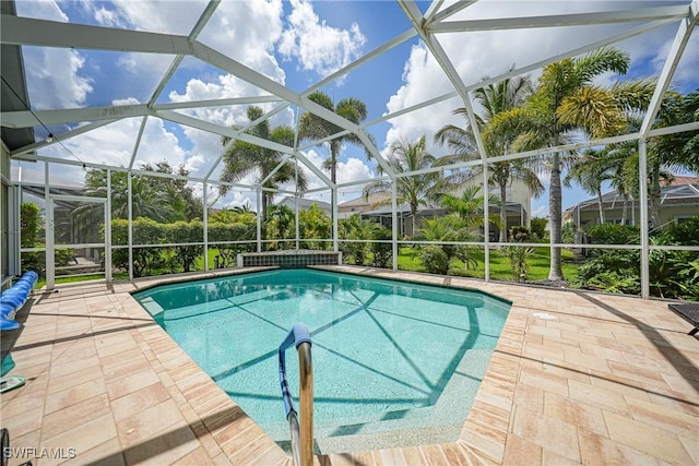 2532 Blackburn Cir, Cape Coral, FL 33991 - outdoor pool with a patio and a lanai