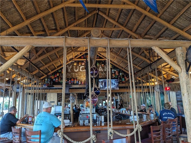 interior space featuring lofted ceiling