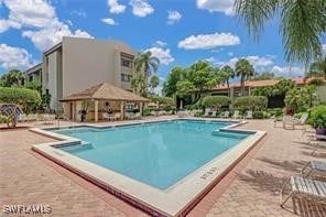 view of pool featuring a patio area