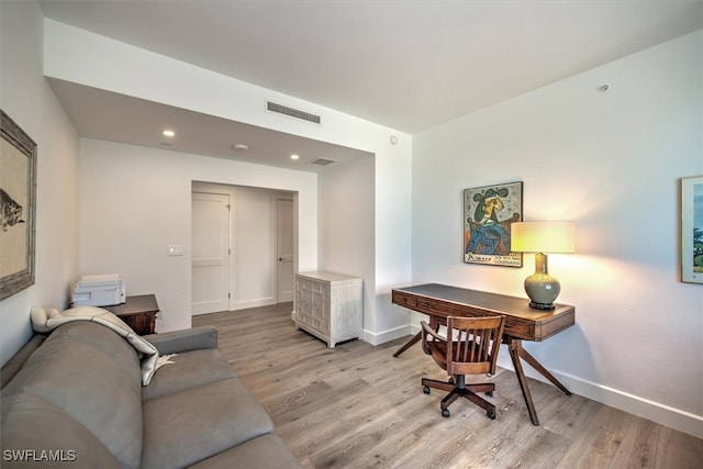 interior space featuring light hardwood / wood-style floors