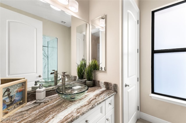 bathroom featuring vanity