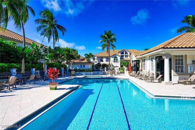 view of pool with a patio