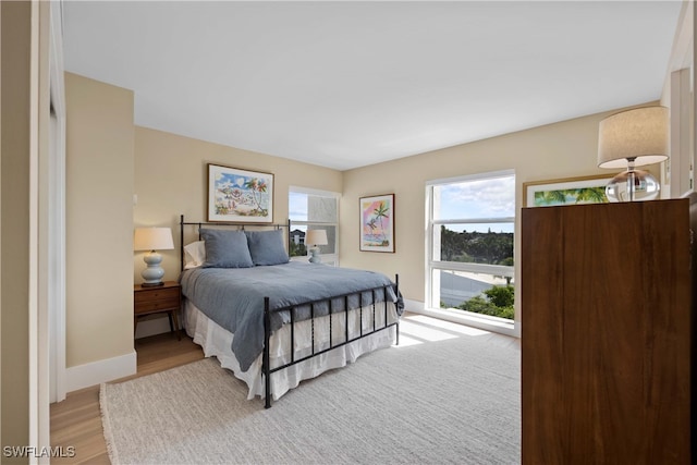 bedroom featuring light hardwood / wood-style flooring