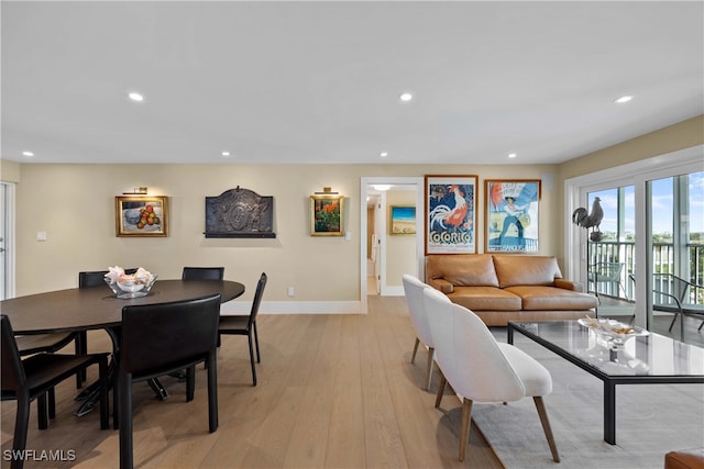 interior space featuring light hardwood / wood-style flooring