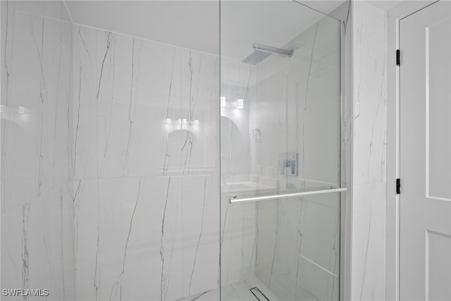 bathroom with an enclosed shower