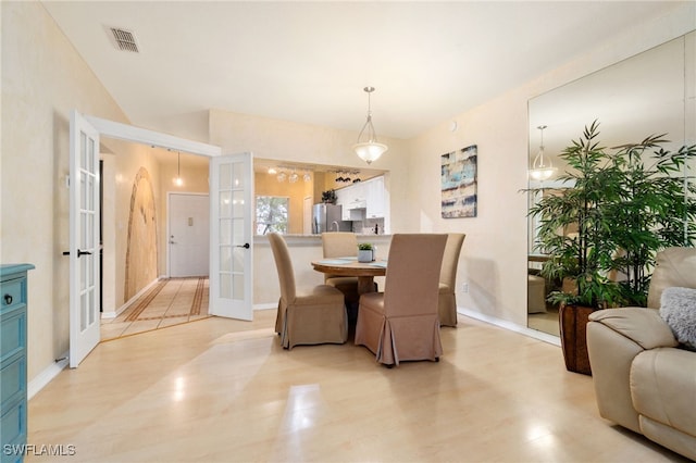 dining room with french doors