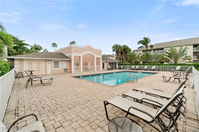 view of pool with a patio area