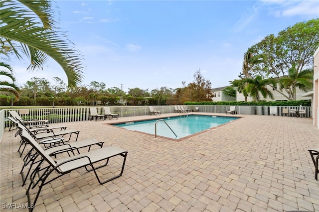 view of pool with a patio