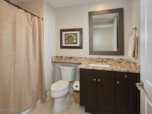 4800 Pelican Colony Blvd Unit 803, Bonita Springs, FL 34134 - full bathroom with vanity, tile patterned flooring, and curtained shower