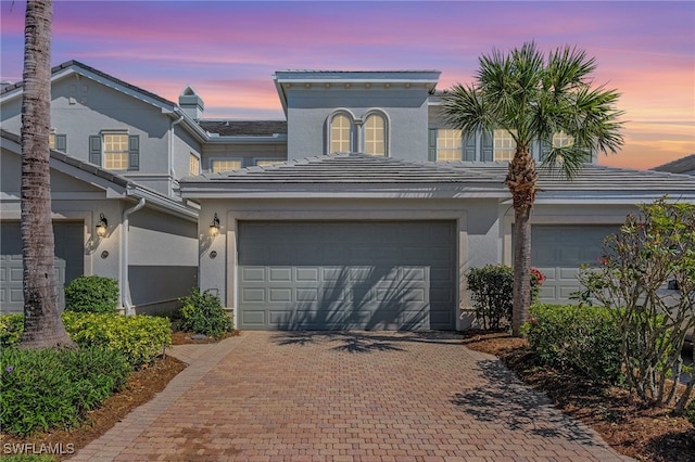 view of front of house featuring a garage