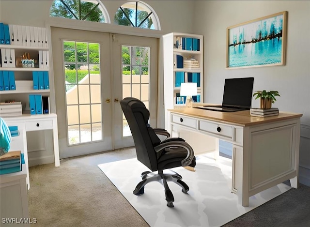 11752 Longshore Way W, Naples, FL 34119 - office with french doors and carpet floors