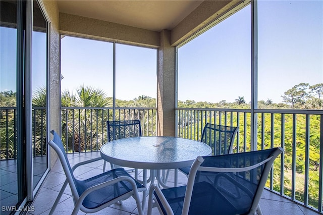 view of sunroom