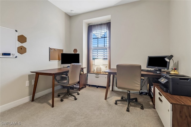 view of carpeted office