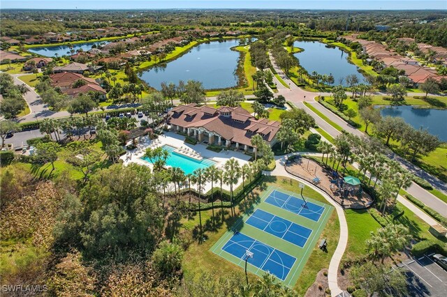 10708 Essex Square Blvd, Fort Myers, FL 33913 - aerial perspective of suburban area featuring a large body of water