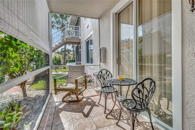 view of sunroom