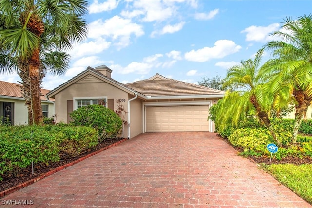 view of front of house featuring a garage