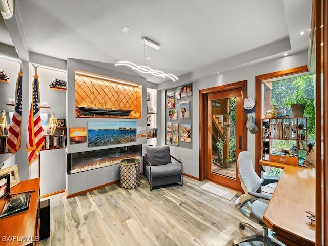 interior space featuring light hardwood / wood-style floors