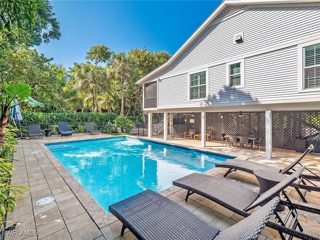 view of pool with a patio