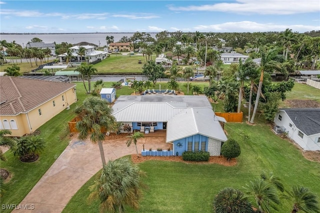 1857 Whitecap Cir, North Fort Myers, FL 33903 - aerial perspective of suburban area featuring a large body of water