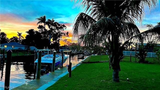 1857 Whitecap Cir, North Fort Myers, FL 33903 - dock area featuring a water view