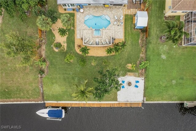 1857 Whitecap Cir, North Fort Myers, FL 33903 - bird's eye view of a pool area
