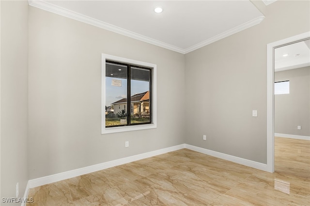 empty room with ornamental molding