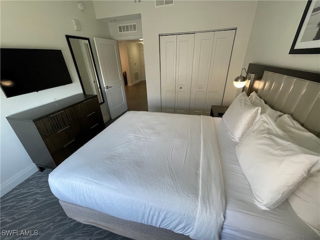 bedroom featuring a closet